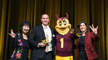 Alumni with Sparky